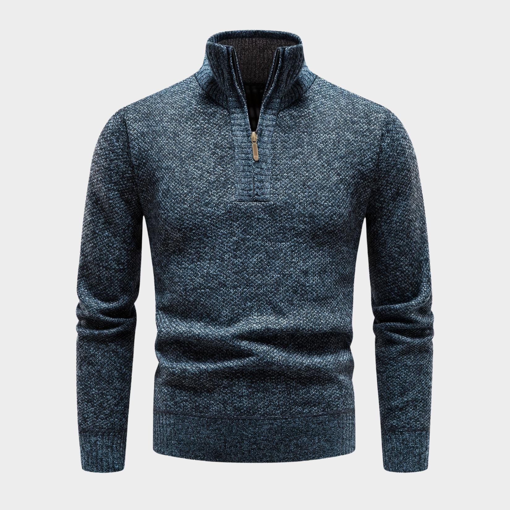 Variant image for Men's Stylish Soft Half Zip Sweater with Practical Zipper-1