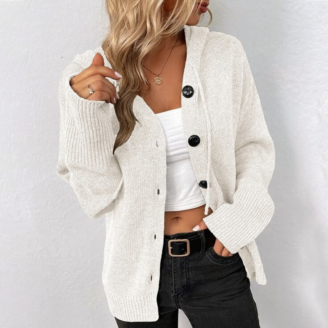 Variant image for Women's Cozy Knit Cardigan Sweater with Button Closure-9