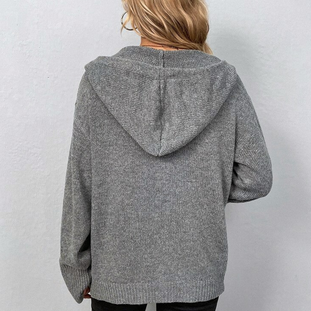 Women's Cozy Knit Cardigan Sweater with Button Closure