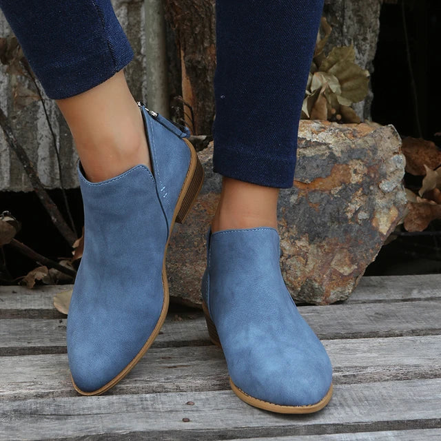 Variant image for Women's Stylish Suede Ankle Boots with Western Charm-46
