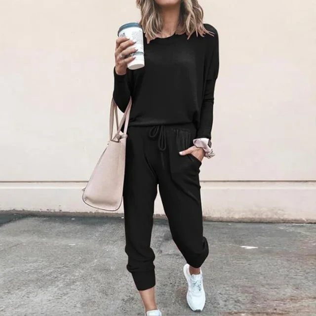 Women's Cozy Casual Sweatset with Drawstring