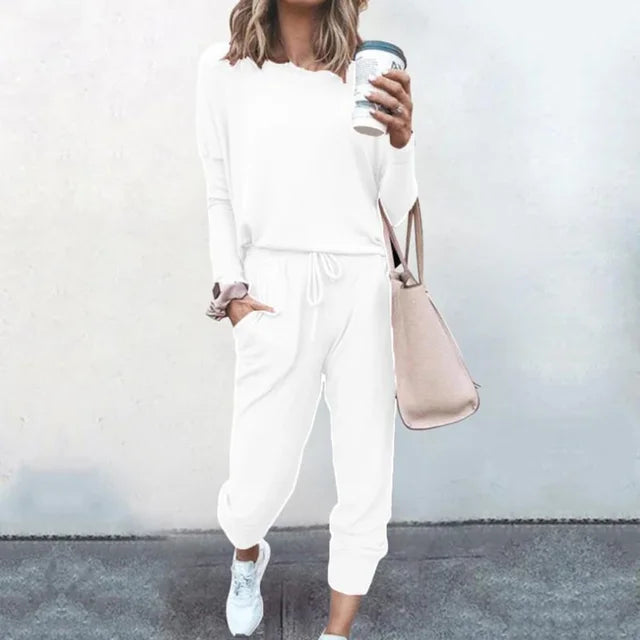 Variant image for Women's Cozy Casual Sweatset with Drawstring-11