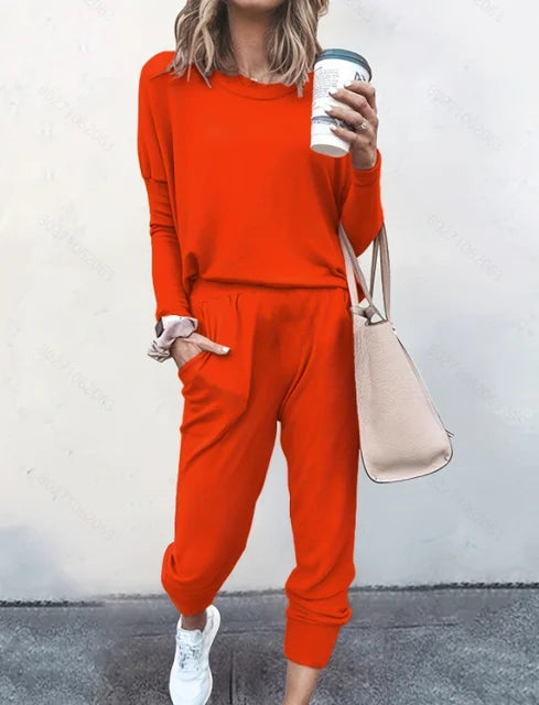 Women's Cozy Casual Sweatset with Drawstring