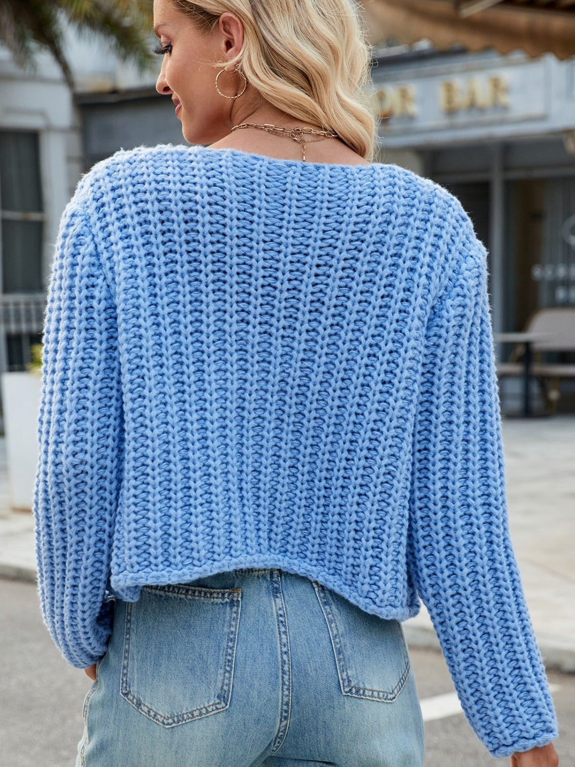 Women's Elegant Soft Cardigan Sweater with Buttons and Pockets