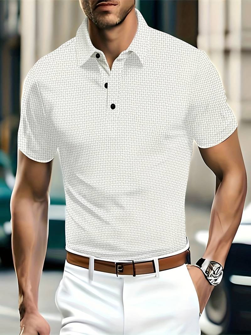 Variant image for Men's Casual Lightweight Shirt with Half Button Placket-2