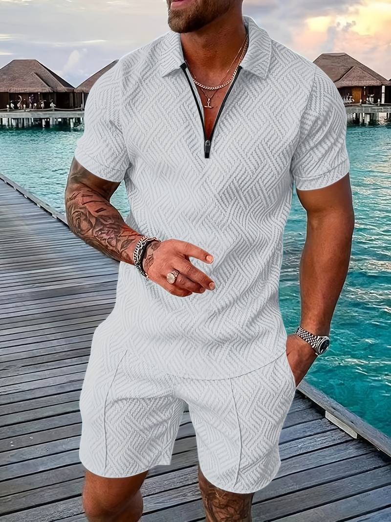 Variant image for Men's Casual Stylish Fabric Outfit with Coordinated Top and Trousers-49