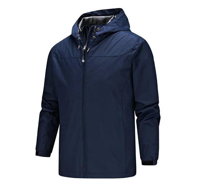 Variant image for Men's Functional Waterproof Jacket with Adjustable Hood and Zippered Pockets-17