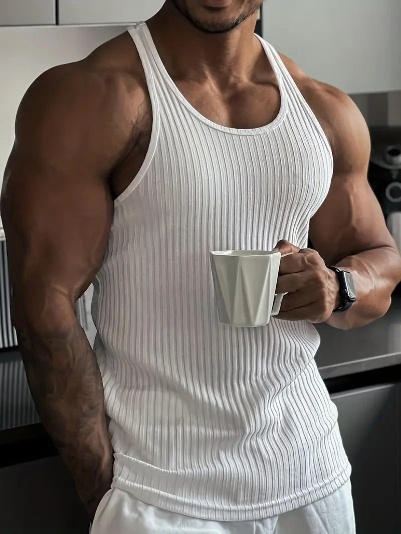 Variant image for Men's Comfortable Breathable Fabric Tank Top with Versatile Design-1