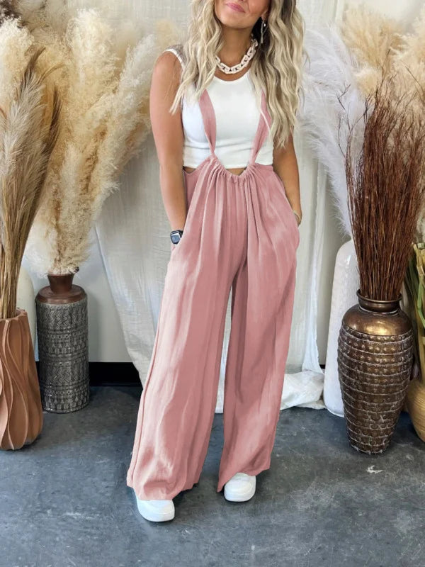 Women's Comfortable Soft Fabric Jumpsuit with Loose Fit