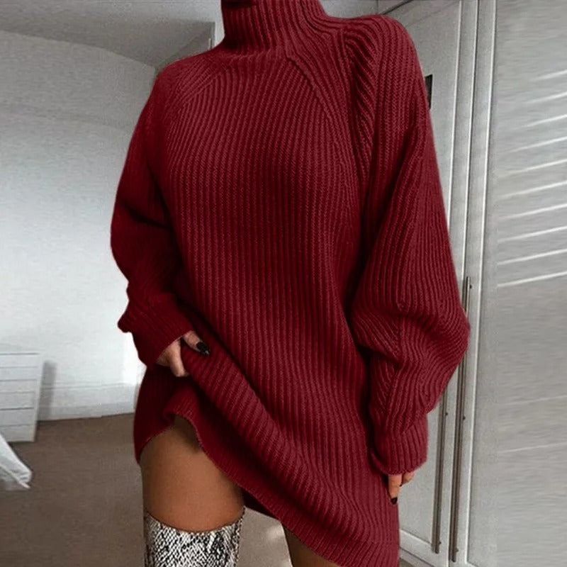 Women’s Casual Knitted Turtleneck Oversize Sweater | Perfect for All Seasons