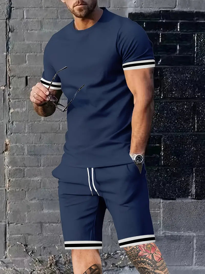 Variant image for Men's Comfortable Cotton T-Shirt with Classic Round Neckline-1