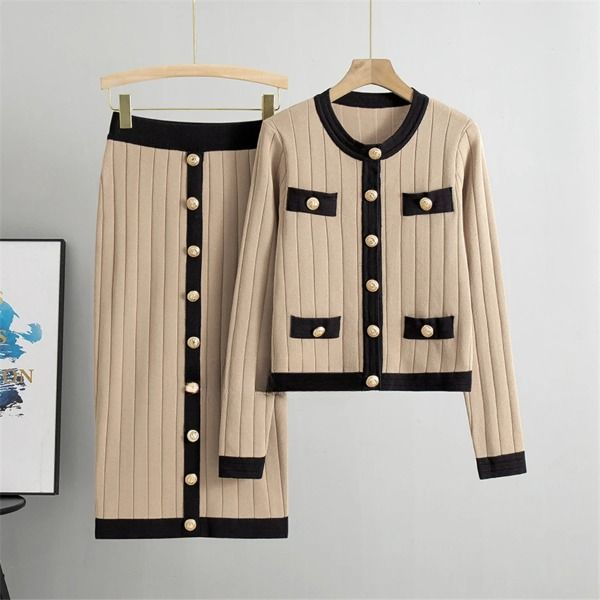 Women's Elegant High-Quality Winter Two Piece Set with Sophisticated Details