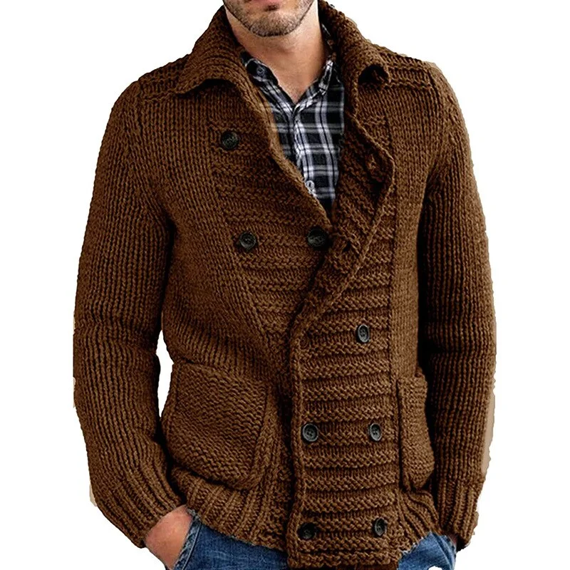 Men's Comfortable Knitted Cardigan with Button Closures