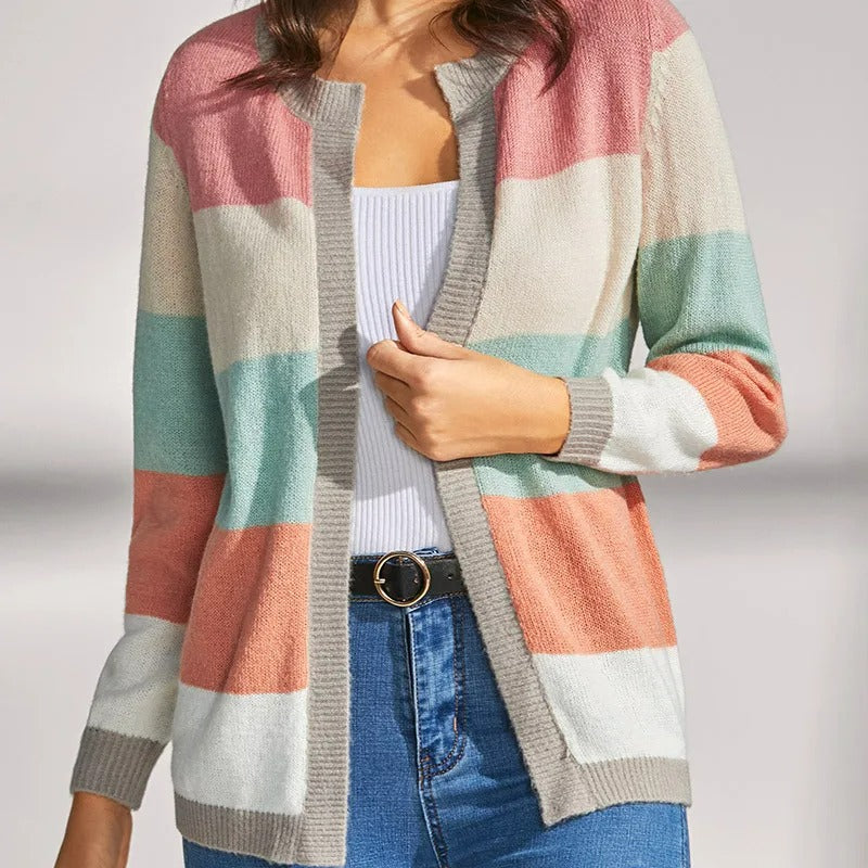 Women's Elegant Lightweight Cardigan Sweater with Button Closure