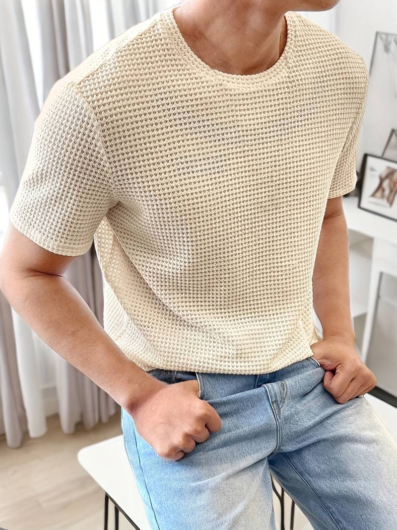 Men's Stylish High-Quality T-Shirt with Unique Hollowed-Out Design