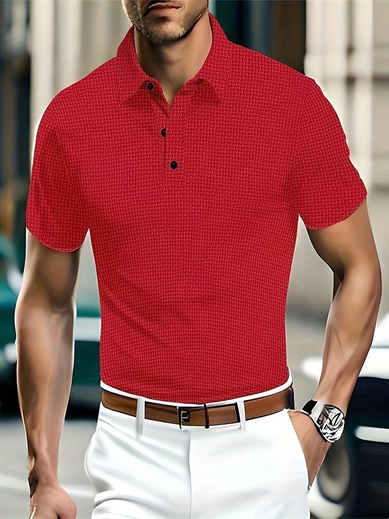 Variant image for Men's Casual Lightweight Shirt with Half Button Placket-25