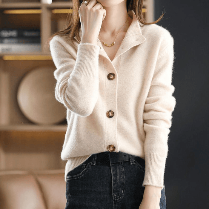 Variant image for Women's Elegant Knit Cardigan Sweater with Modern Design-3