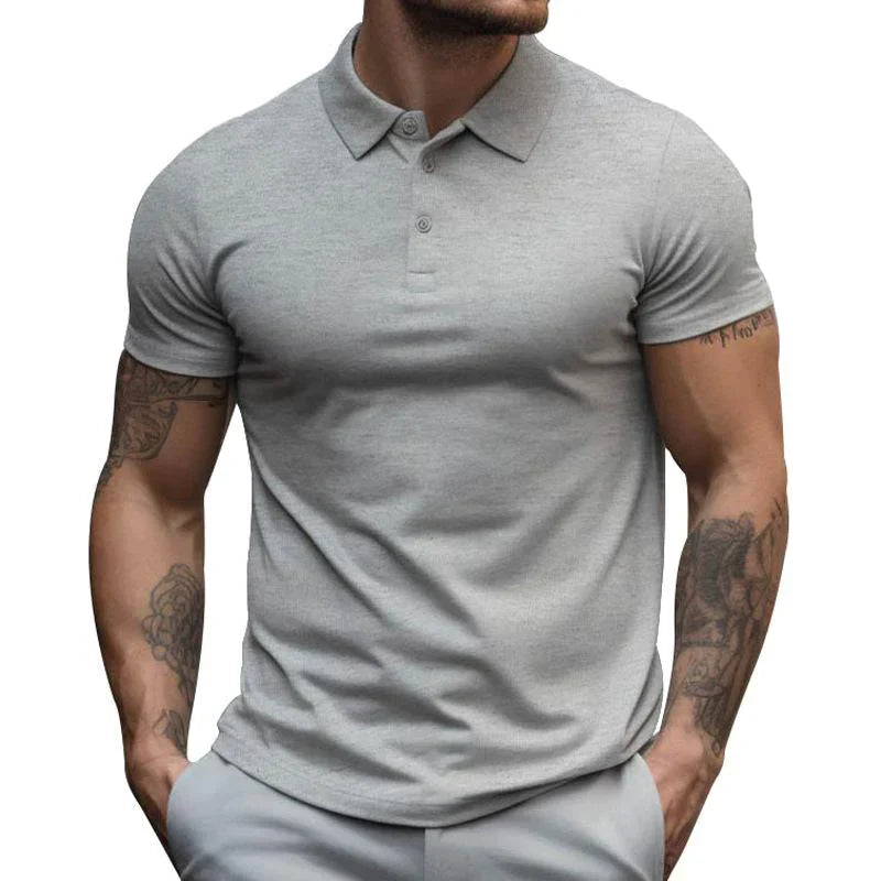 Variant image for Men's Trendy Cotton Polo Shirt with Short Sleeves for Casual Wear-1