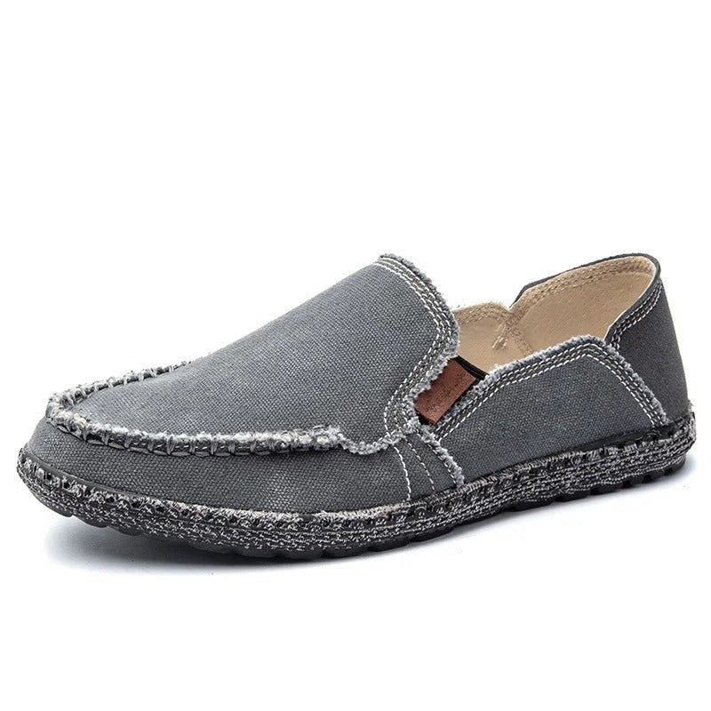 Men’s Vintage Canvas Loafers with Stitch Linings | Perfect for Casual Days