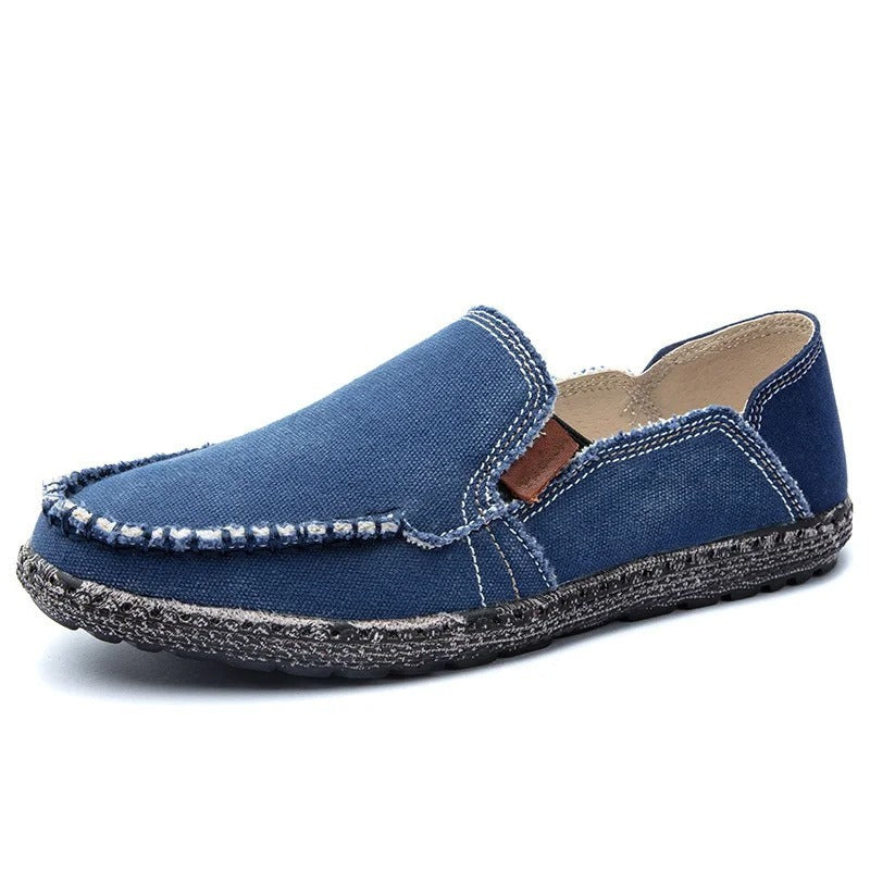 Men’s Vintage Canvas Loafers with Stitch Linings | Perfect for Casual Days