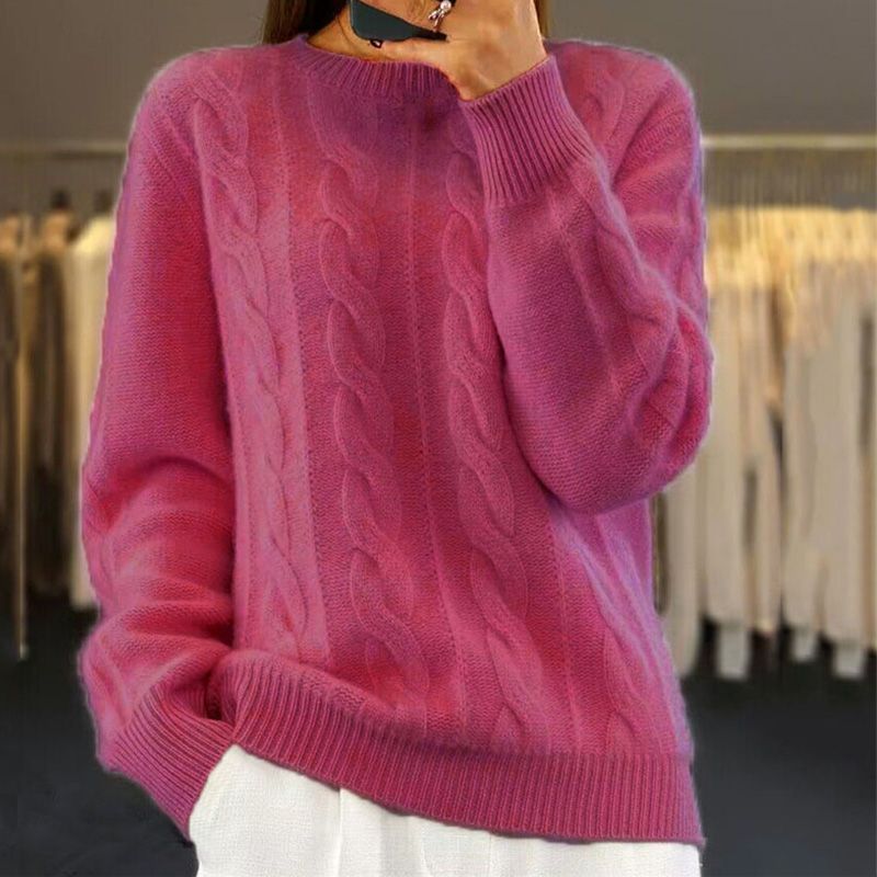 Women's Stylish Knit Sweater with Unique Pattern for Casual Comfort