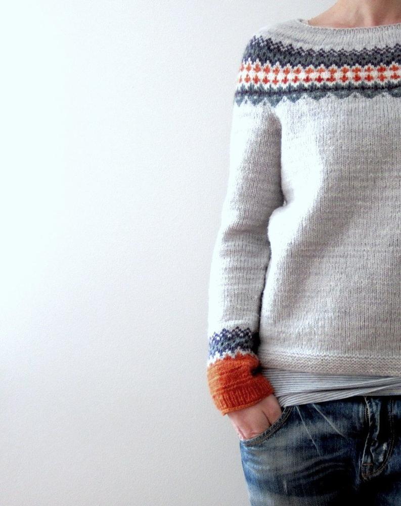 Women's Classic Soft Knit Sweater with Traditional Fair Isle Pattern