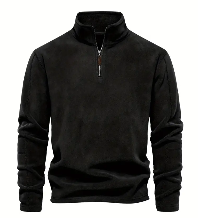 Men's Stylish Corduroy Half Zip Sweater with Versatile Design