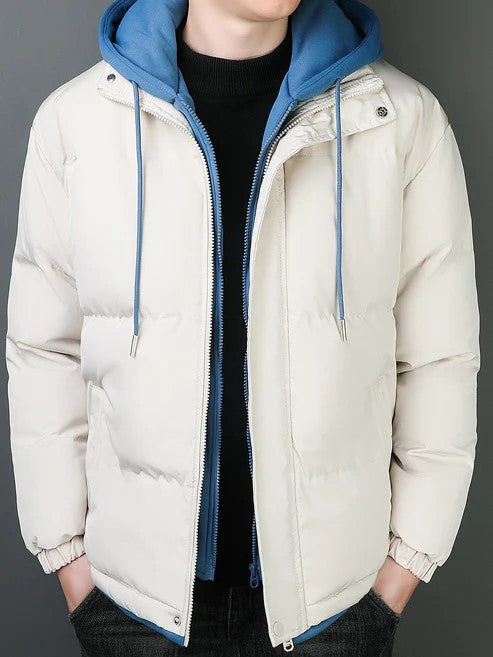 Casual Hooded Puffer Jacket for Men | Perfect for Autumn/Winter