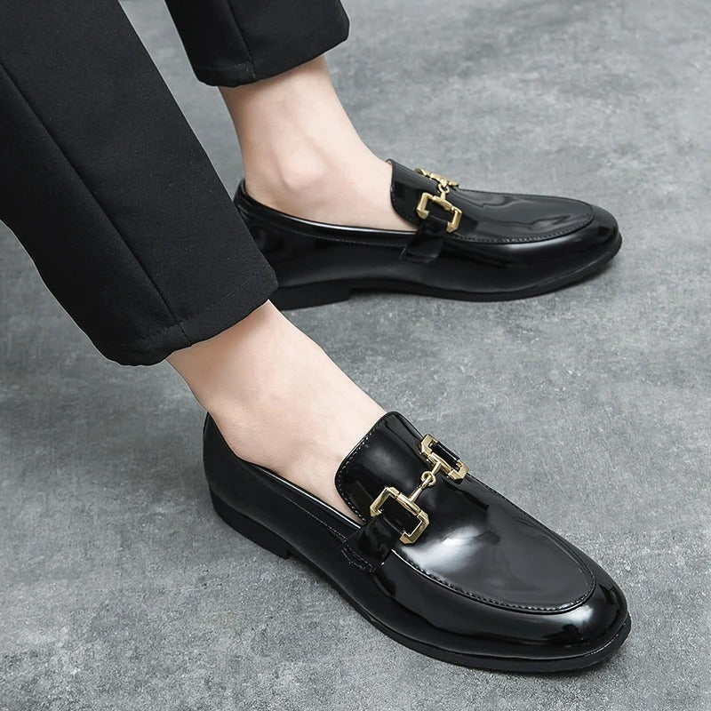 Men's Stylish Leather Loafer with Front Strap