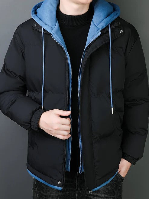 Casual Hooded Puffer Jacket for Men | Perfect for Autumn/Winter