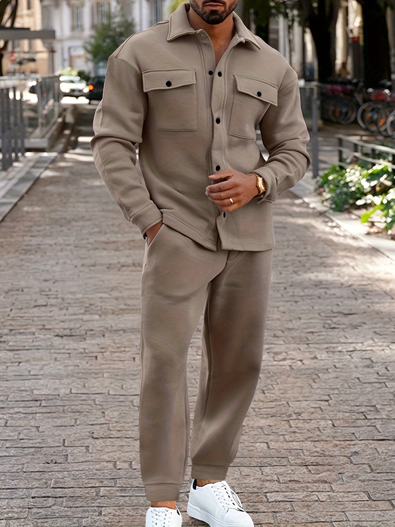 Men's Modern Straight Jacket with Jogger Pants Tracksuit | Perfect for All Seasons