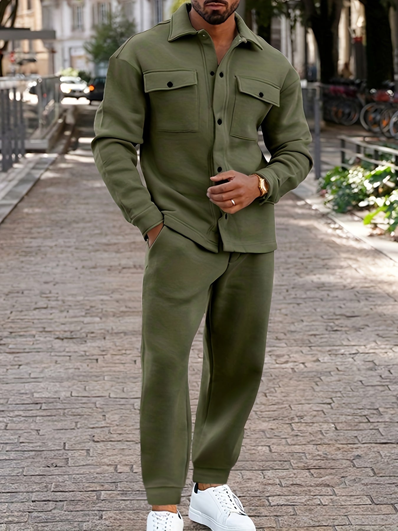 Men's Modern Straight Jacket with Jogger Pants Tracksuit | Perfect for All Seasons