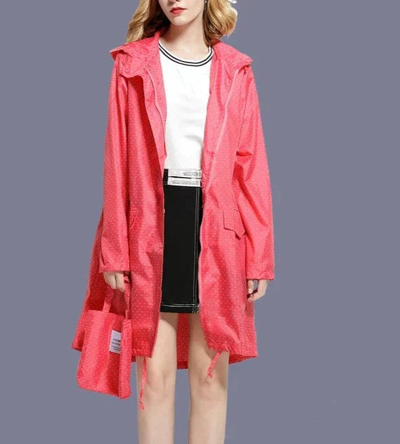 Women’s Casual Waterproof Zip-up Rain Jacket with Pocket | Perfect for All Seasons
