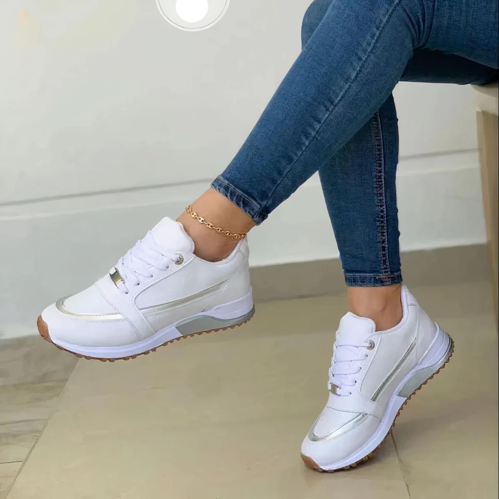 Variant image for Women's Elegant Breathable Sneakers with Orthopedic Support-17