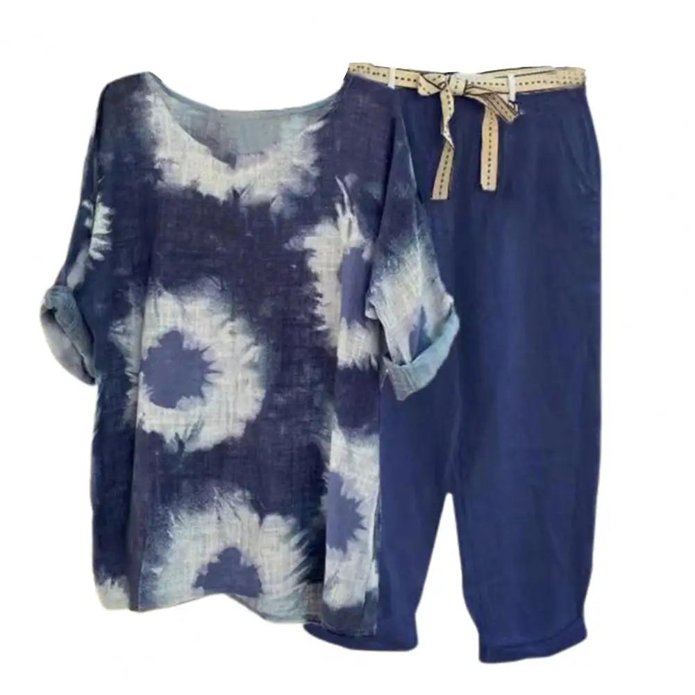 Unisex Stylish Cotton-Linen Set with Unique Print