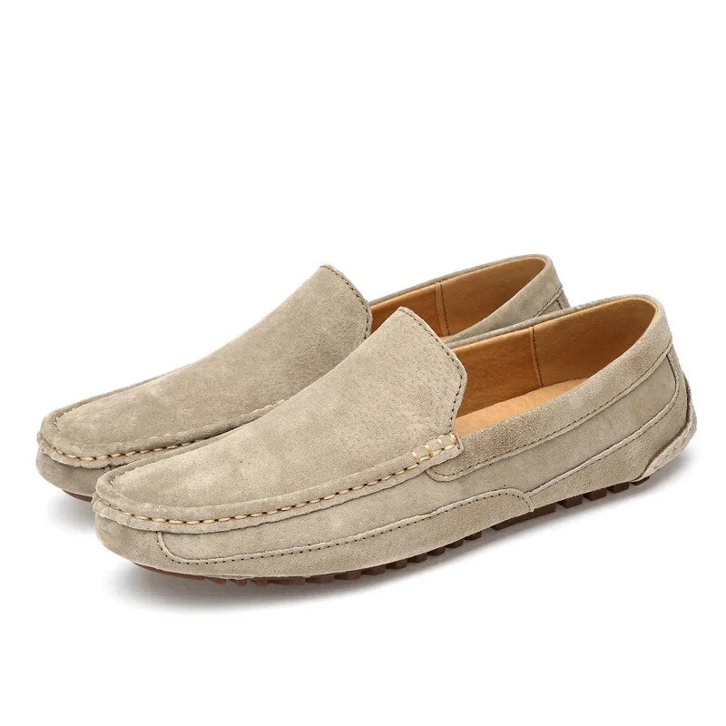 Men’s Classic Suede Stitch Loafers | Perfect for Casual Days