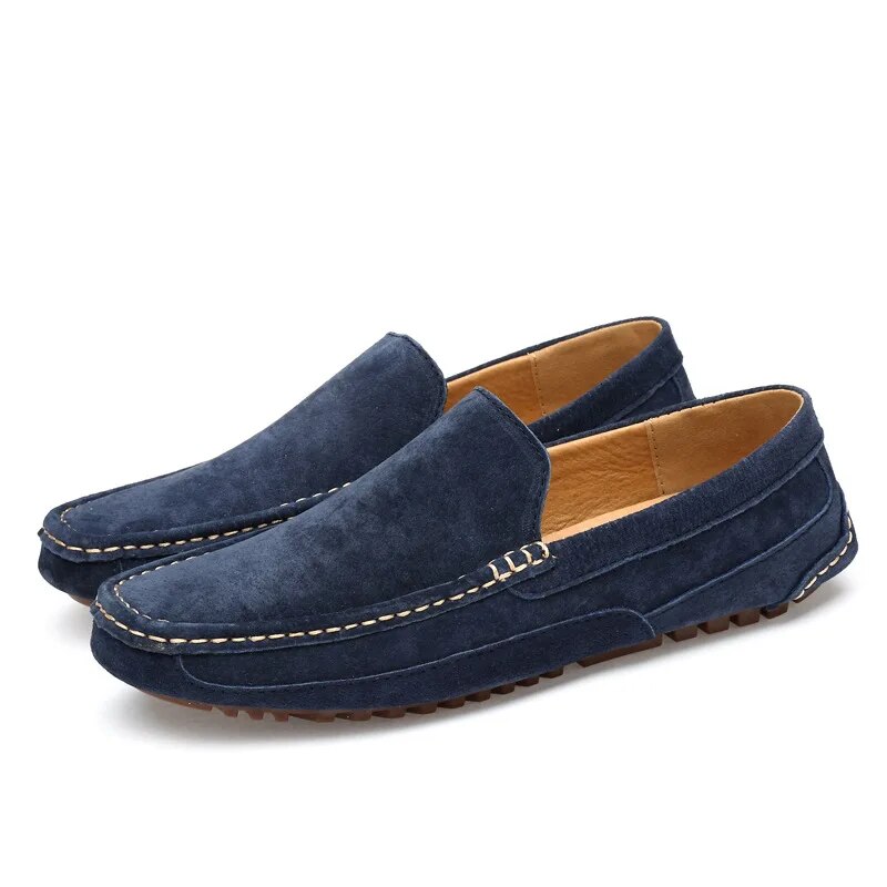 Men’s Classic Suede Stitch Loafers | Perfect for Casual Days