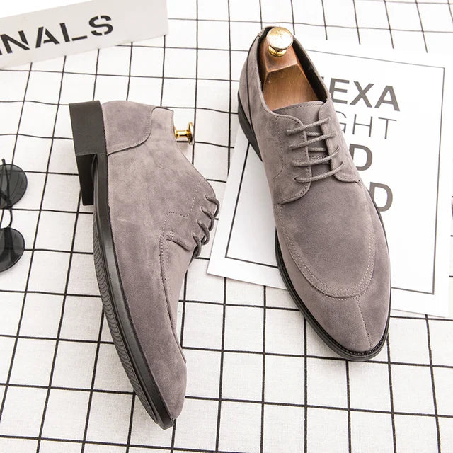 Men's Classic Formal Suede Shoes with Sturdy Sole | Perfect for Casual Days
