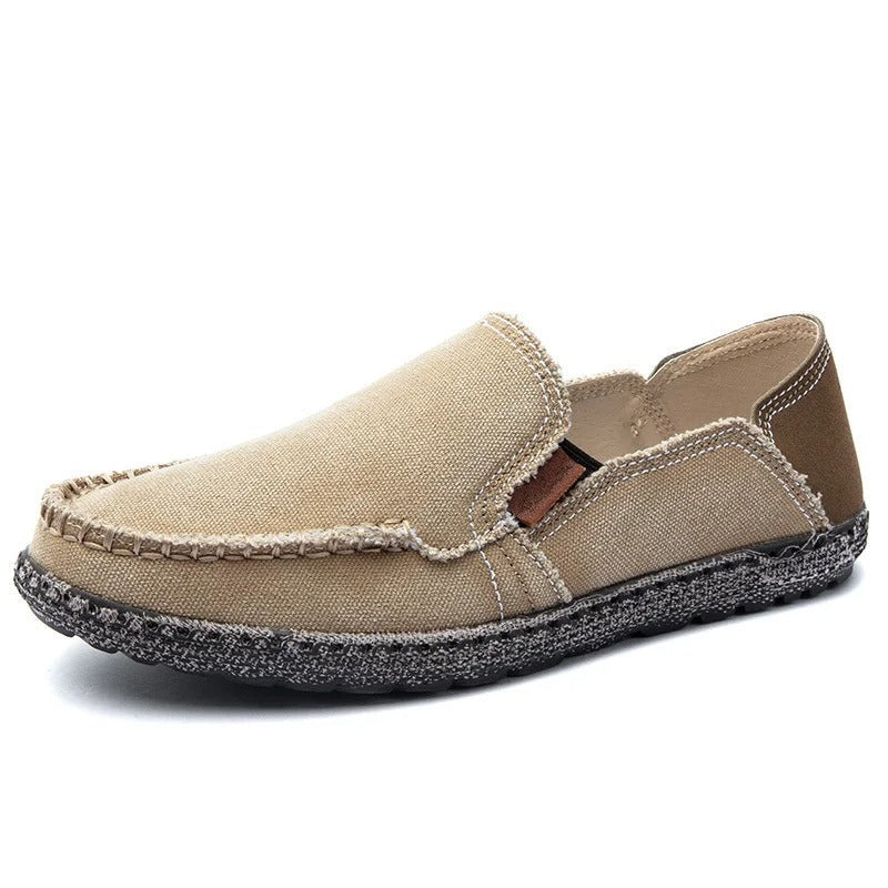 Men’s Vintage Canvas Loafers with Stitch Linings | Perfect for Casual Days